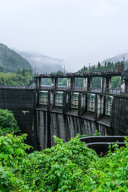 istock Nakanojo Dam, an arch concrete dam 2227208848