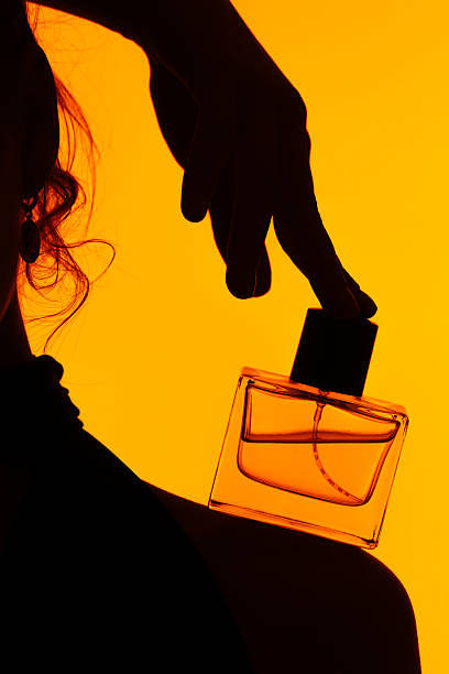 istock Silhouette of a Hand Holding a Perfume Bottle 2227211954