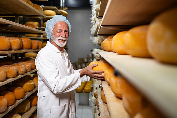 istock Production of high-quality cheese dairy products. 2227218334