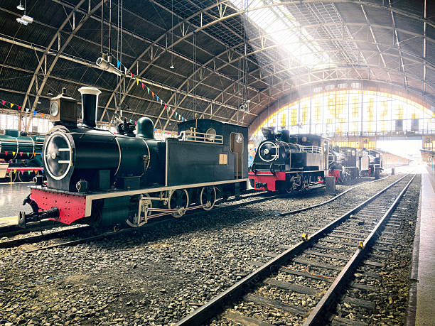 istock Old Steam Train in railway station 2227219561