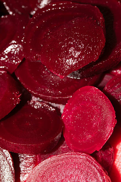 istock Close up of chopped cut red beetroot or beets for background 2227223441