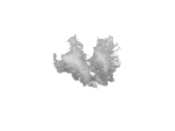 istock Gray irregular smoke cloud with soft contours is isolated. 2227226323