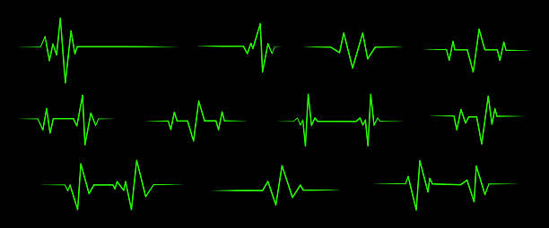 istock Heart rate monitor line vector. Heart rate pulse rhythm line illustration. Stock Vector. 2227229207