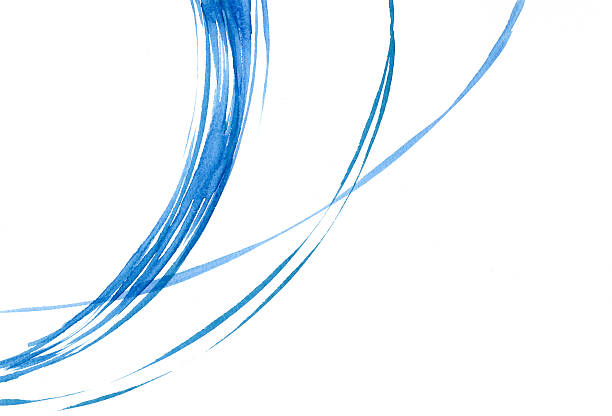 istock Beautiful hand-drawn watercolor background with wave shapes. 2227233146