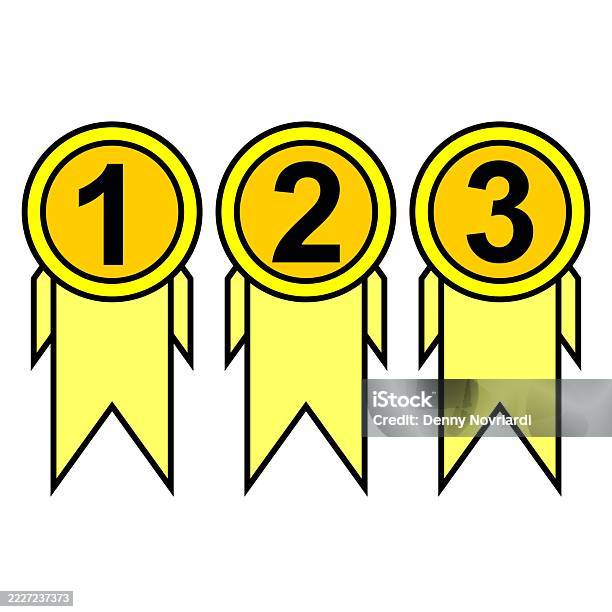Vector Illustration Of First Second And Third Stock Illustration ...