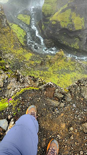 istock View from a Cliff Overlooking a Canyon and River in Iceland 2227241252