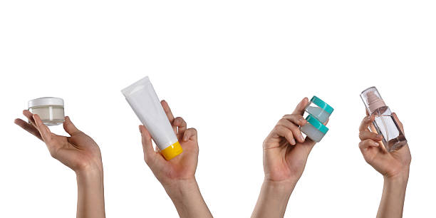 istock Various Handheld Skincare Products Displayed on White Background 2227243447