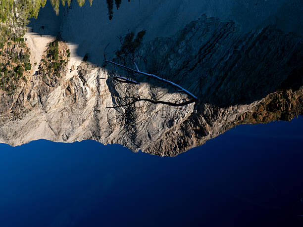 Idaho wilderness lake with mountain reflection