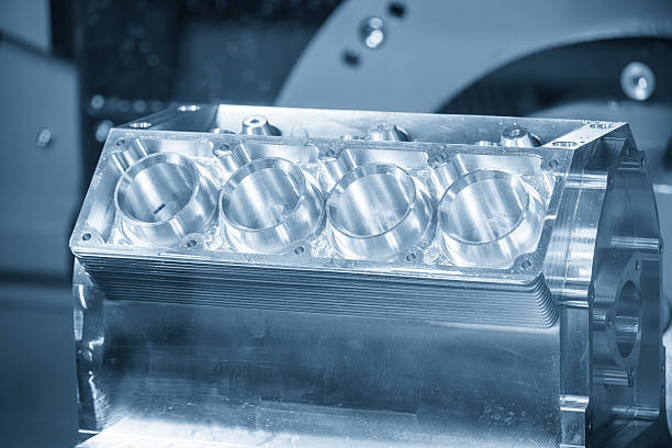 istock The aluminum V8 engine block in the blue tone. 2227245098