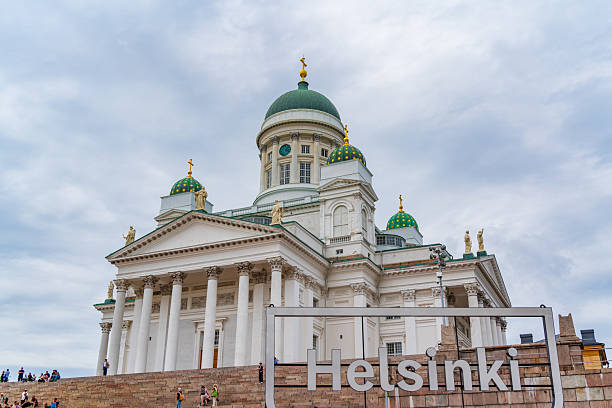 Helsinki Cathedral  at the Senate Square in Helsinki, Finland