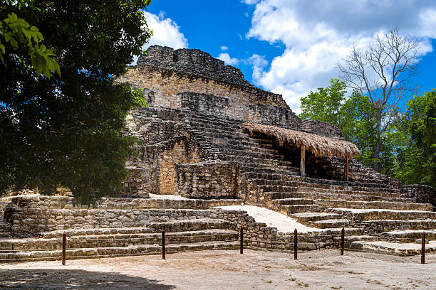 istock Temple 24, Chacchoben Mayan Ruins.  Circa 300-360AD.  Costa Maya, Mexico 2227255751
