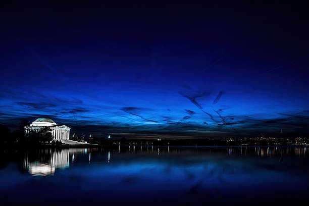 istock Thomas Jefferson Memorial in Washington DC at the Tidal Basin during sunset blue hour 2227266970
