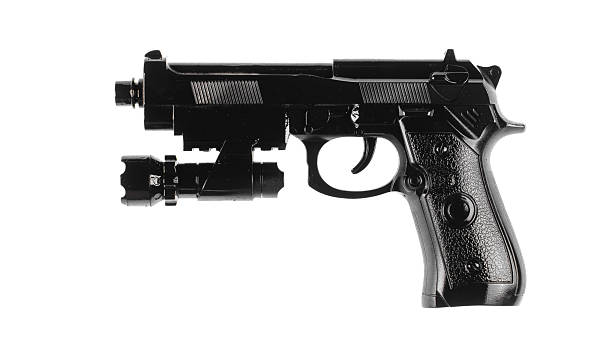 istock pistol with laser sight isolated on white background 2227276685