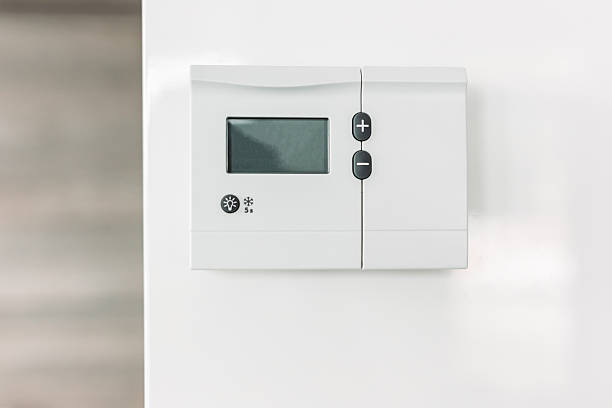 istock Part of air conditioner on the office wall. Blank screen. 2227276702