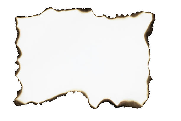 istock Burnt paper frame with scorched and charred edges. Vintage grunge texture for background isolated on white background with clipping path. 2227277324