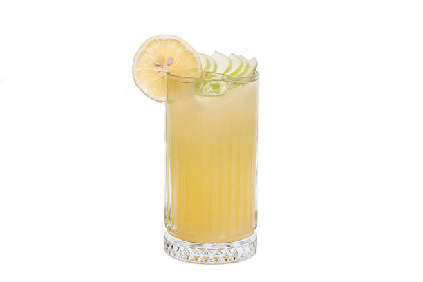 istock Lemonade in crystal glass on white background 2227278835