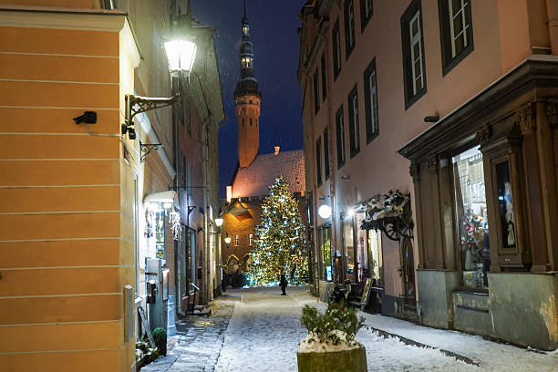 istock Narrow festive street 2227279893