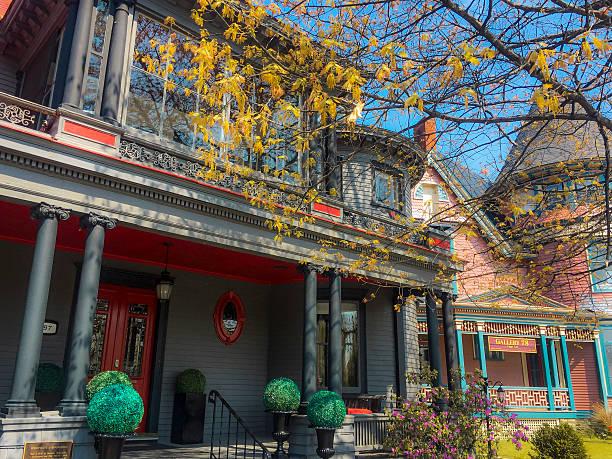Livermore, United States – July 10, 2019: A view of a historic home with unique victorian architecture at a winery in Livermore, California