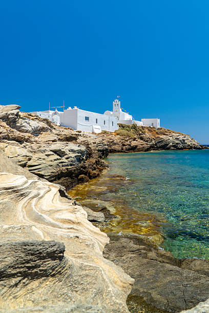 white blue church on Sifnos island, Cyclades, Greece