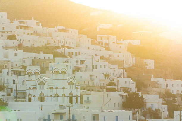 Temples, Churches, Towers and the  beautiful Aegean waters of Amorgos Island Greece, Katapola, Tholaria, Fikiada, Big Blue, Chozoviotissa monastery and a Mule.