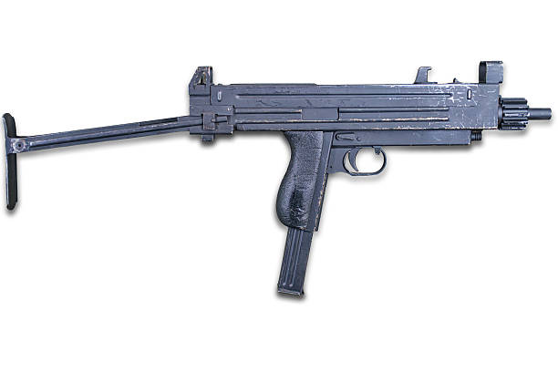 Colored photo of an automatic handgun.
