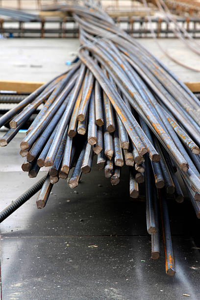 istock twisted steel at a construction site 2227297418