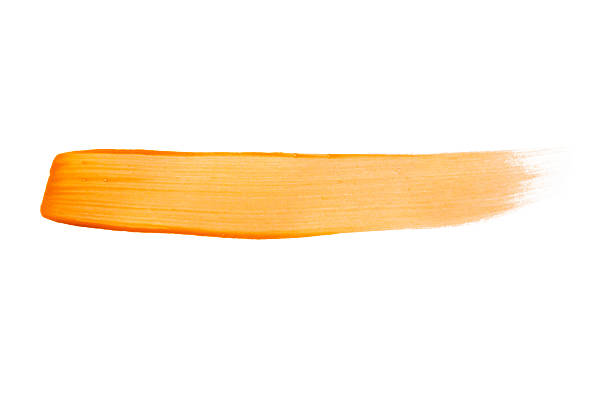 istock Orange brush stroke isolated on white background 2227299207