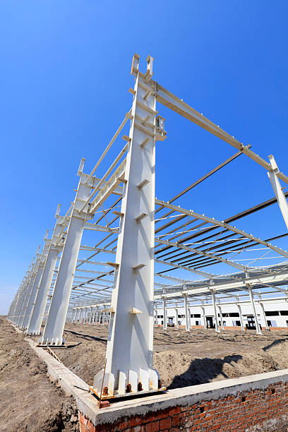 istock steel girder truss under blue sky 2227301940