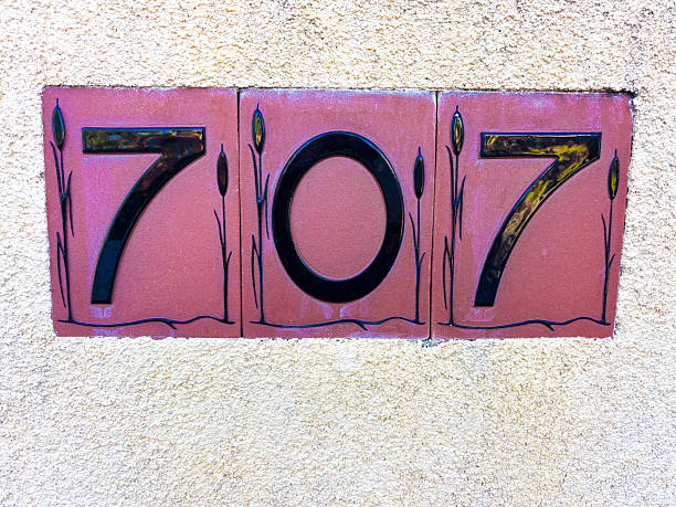 istock Ceramic Reddish Number 707 Street Address Tiles 2227305631