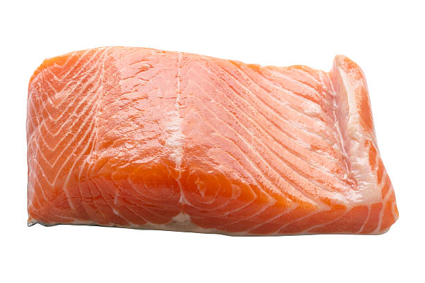 istock Raw steelhead trout fish fillets isolated on white background 2227307915