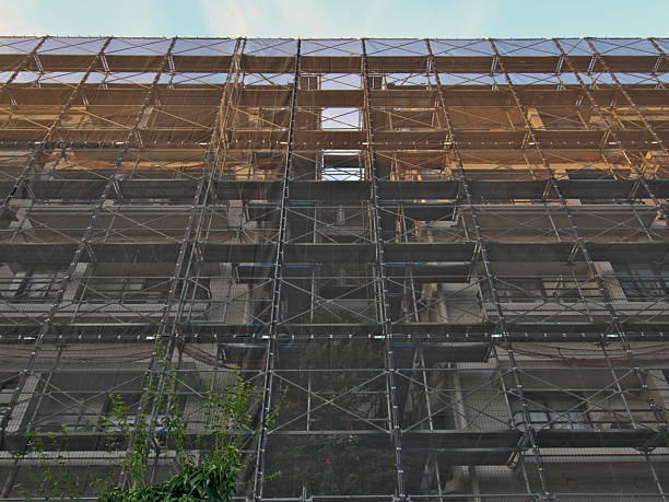 istock Scaffold for repainting external walls 2227309449