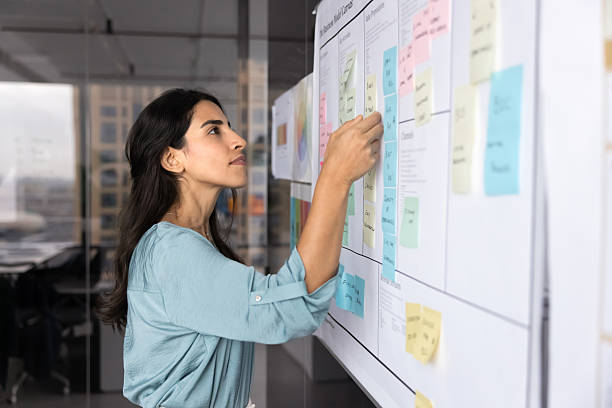 istock Focused young business project leader woman planning task 2227310595