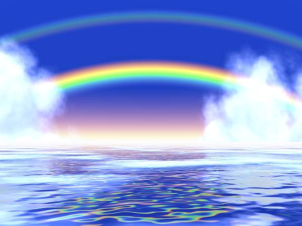 istock Fantastic landscape of Summer Sky and Double Rainbow 2227312069