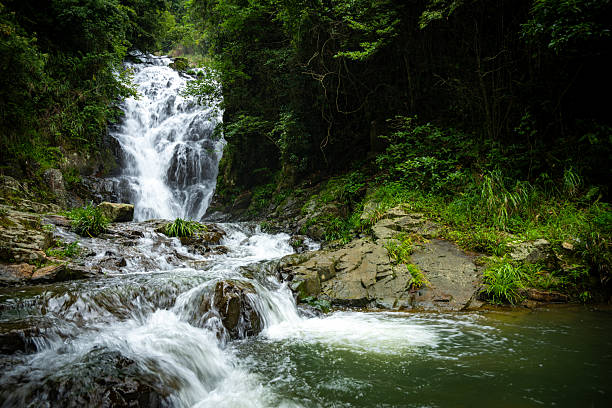 istock A Serene View of a Mountain Waterfall Surrounded by Lush Greenery 2227313914