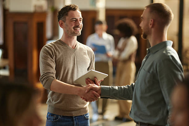 istock It's so nice to meet you colleague! 2227318793