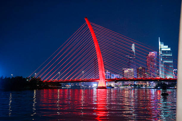 istock Night cityscape from boat in river 2227320421