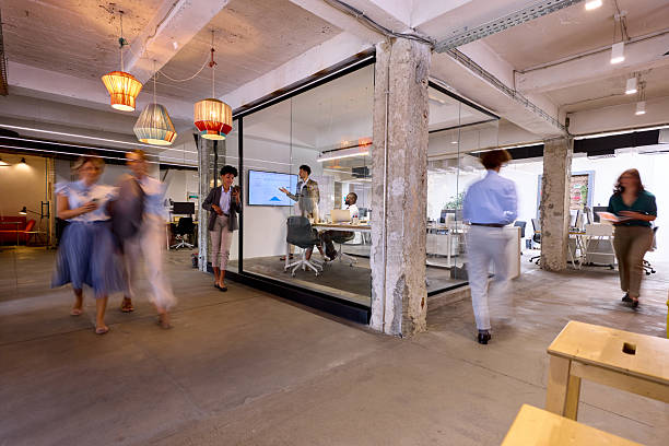 istock Working day in a modern coworking space at blurred motion! 2227321397