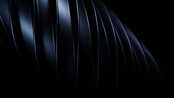 istock Dark Black Wavy Abstract Luxury  Shadowed Opulence 2227323823