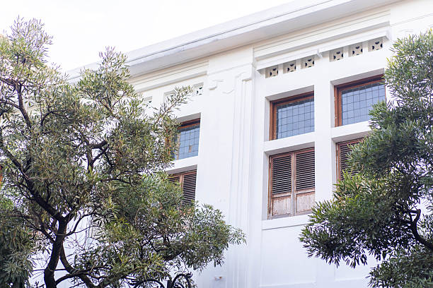 Graaff-Reinet, South Africa - October 25, 2025: Historical government buildings in small colonial era town