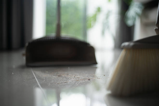 High Angle View Of Vacuum Cleaner On Floor