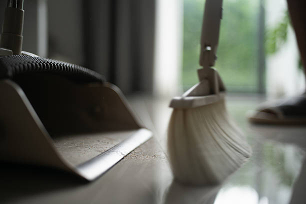 istock Cleaning house with broom. 2227333563