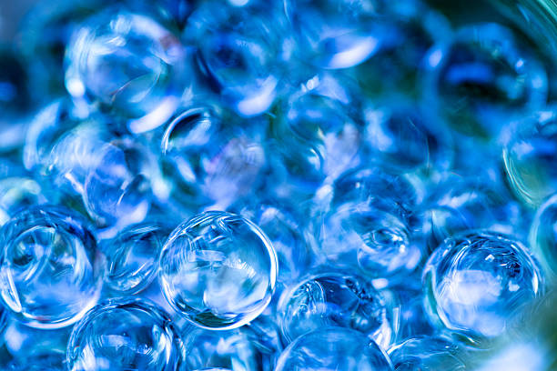 Geometric blue gems macro