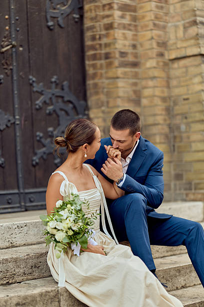 istock Romantic Couple Sharing an Intimate Moment at a Historic Location 2227337073