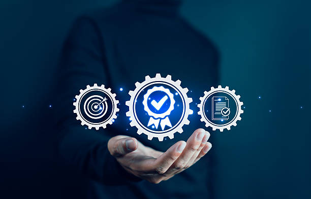 istock Quality Assurance Audit Process With Quality Icon Quality Assurance Standardization Certification Compliance Service and Standards Business Technology Concept 2227344025