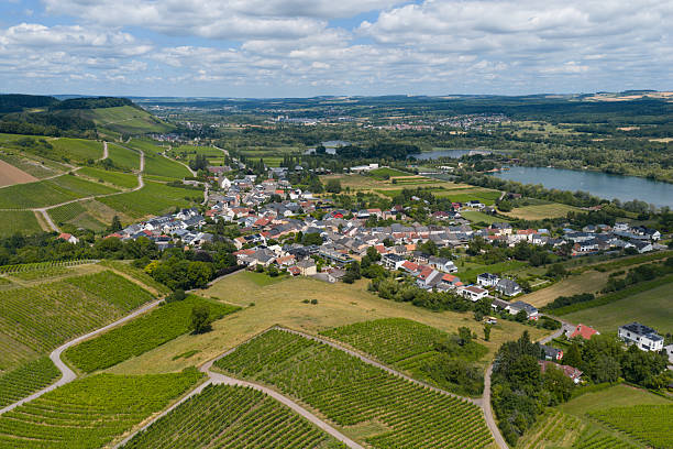 istock Schengen, Luxembourg from above 2227347709