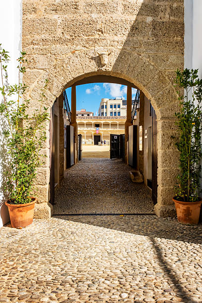 Ronda, Spain - November 11, 2024: Bullring in Ronda, one of the oldest and most famous bullfighting arena in Spain, built in 1785