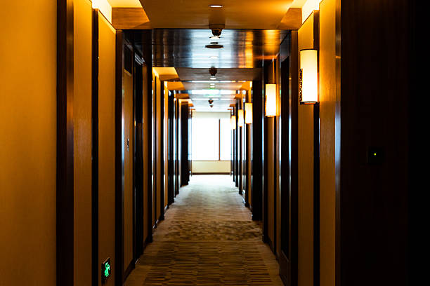 Hotel room corridor