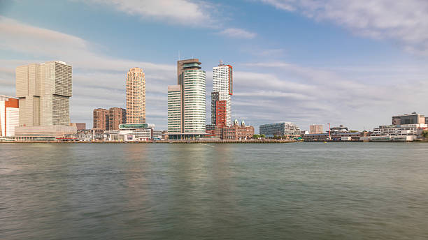 istock Panorama showing Rotterdam skyline timelapse from Nieuwe Maas River. Netherlands 2227352030