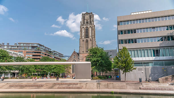 istock Hyperlapse of Laurenskerk on Grotekerkplein, Rotterdam. Netherlands 2227353244