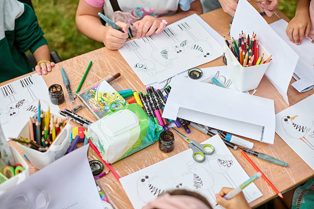 istock Children painting outdoors in bright daylight 2227354967